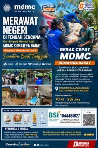 MDMC Sumbar Bergerak Cepat, 70 KK Korban Banjir Kuranji Terima Bantuan Sembako