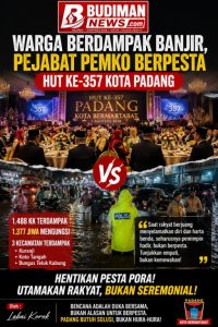 Warga Terdampak Banjir, Pejabat Pemko Berpesta HUT Ke-357 Kota Padang