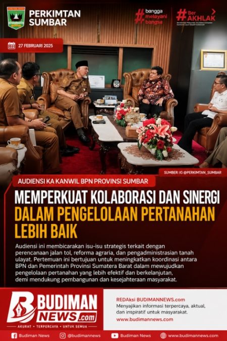 Audiensi Kanwil BPN Sumbar dan Gubernur, Kolaborasi Pengelolaan Pertanahan Diperkuat