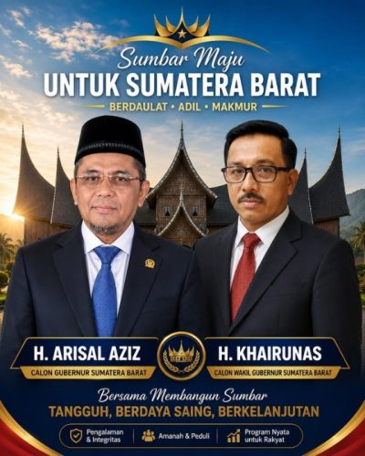ARIKHA Dinilai Jadi Duet Potensial untuk Sumbar, Arisal Aziz–Khairunas Tawarkan Program Masif dan Progresif