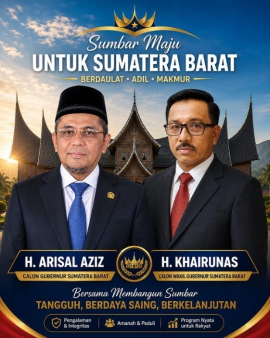 ARIKHA Dinilai Jadi Duet Potensial untuk Sumbar, Arisal Aziz–Khairunas Tawarkan Program Masif dan Progresif