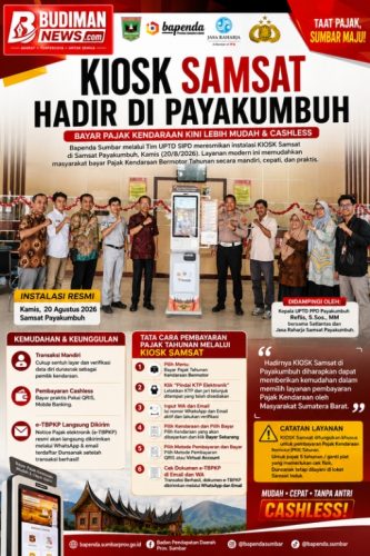 KIOSK Samsat Hadir di Payakumbuh, Bayar Pajak Kendaraan Kini Lebih Mudah dan Cashless