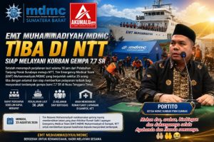 Portito, Ketua MDMC Sumbar PWM Sumbar: Alhamdulillah, Tim EMT MDMC Tiba di NTT dan Siap Bertugas