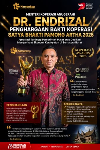 Prestasi Sumbar di Panggung Nasional, Dr. Endrizal Raih Satya Bhakti Pamong Artha 2026