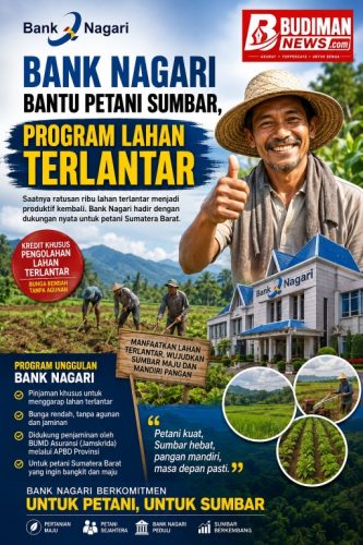 Bank Nagari Didorong Bantu Petani Sumbar Garap Lahan Terlantar, Skema Kredit Khusus Jadi Solusi