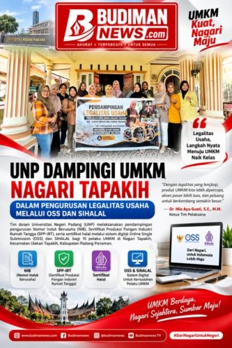 UNP Dampingi 15 UMKM Nagari Tapakih Urus Legalitas Usaha Melalui OSS dan SIHALAL