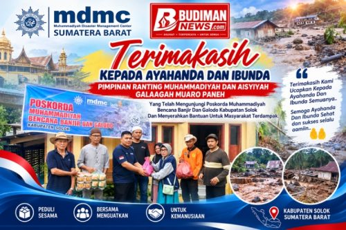 Kepedulian di Tengah Bencana, Pimpinan Ranting Muhammadiyah dan Aisyiyah Galaagah Muaro Paneh Salurkan Bantuan ke Poskorda MDMC Solok