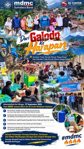 Dari Galodo ke Harapan, MDMC Sumbar dan IG Center Hadir Bangun Kembali Semangat Warga