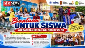 MDMC Sumbar Salurkan Bantuan untuk 11 Siswa Korban Banjir dan Galodo di Solok