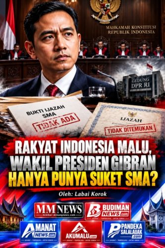 RAKYAT INDONESIA MALU, WAKIL PRESIDEN GIBRAN HANYA PUNYA SUKET SMA?