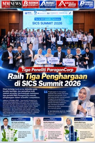 Tiga Peneliti ParagonCorp Raih Tiga Penghargaan di SICS Summit 2026, Riset Inovatif Jadi Sorotan