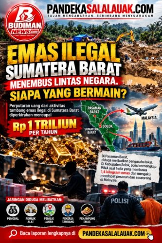 Tambang Emas Ilegal di Sumatera Barat Diduga Beromzet Rp1 Triliun per Tahun, Siapa di Balik Jaringannya?