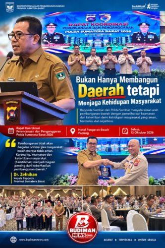 BUKAN SEKADAR MEMBANGUN DAERAH, BAPPEDA SUMBAR TEKANKAN PENTINGNYA KEAMANAN MASYARAKAT